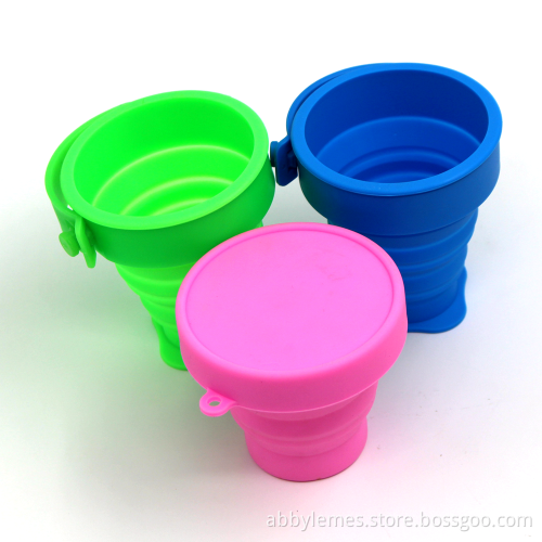 Large Travel Rubber Reusable Wine Drinking Collapsible Silicone cup